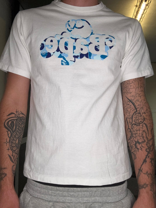 BAPE CAMO WORDMARK TEE – BLUE (M)