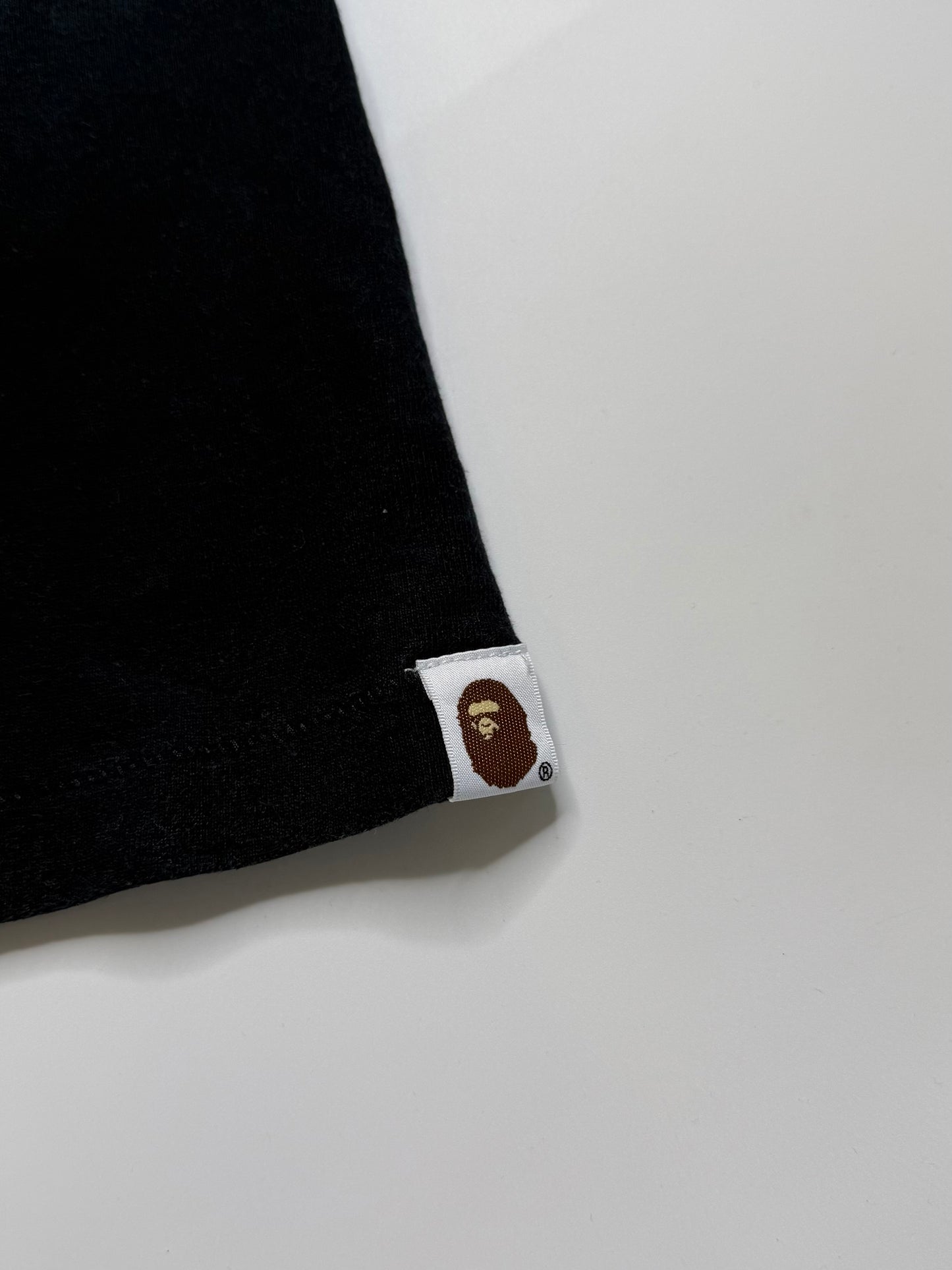 BAPE SPLASH CAMO HALF-LOGO TEE – BLACK (XL)