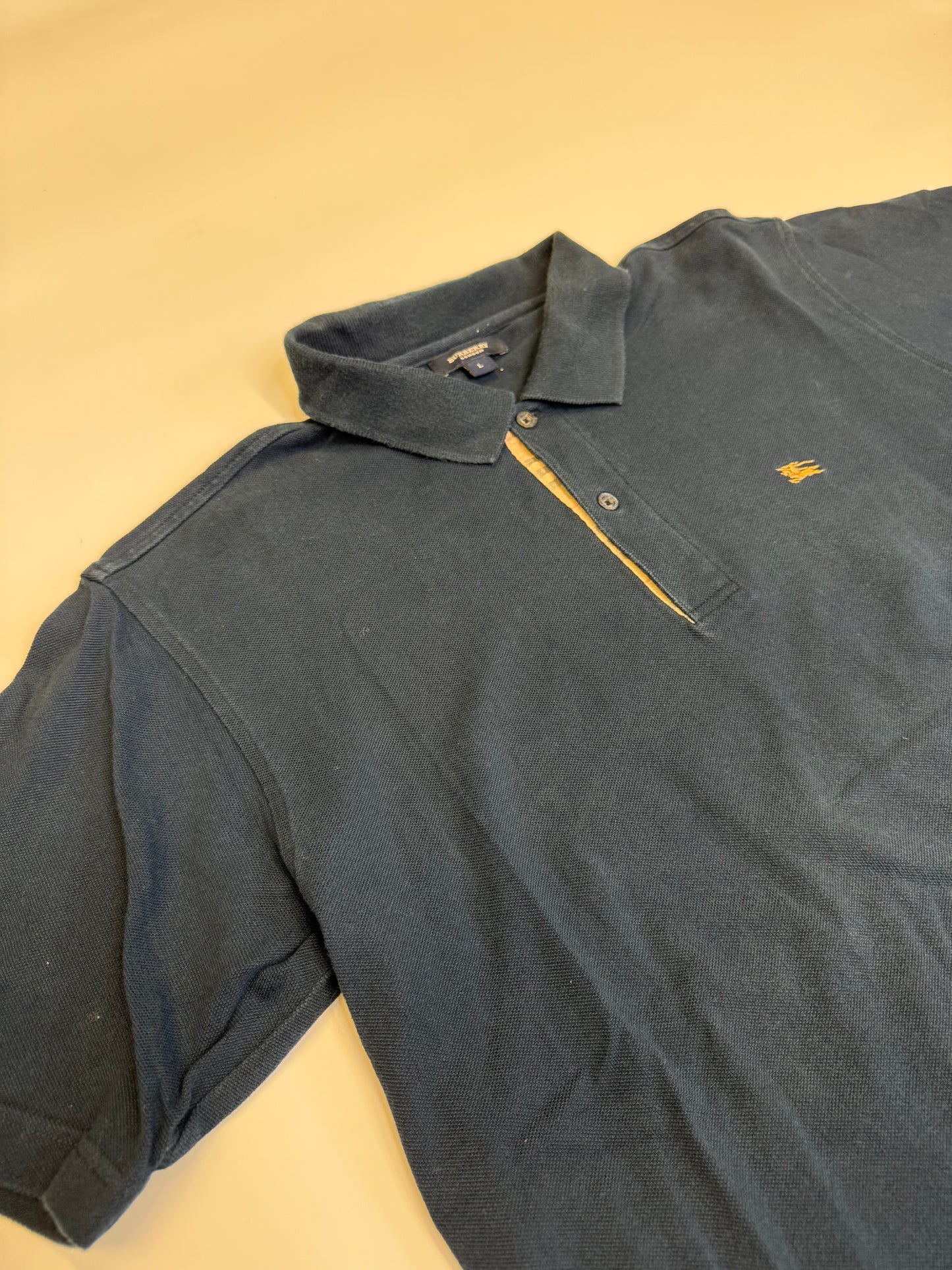 VINTAGE DARK BLUE BURBERRY POLO (L)