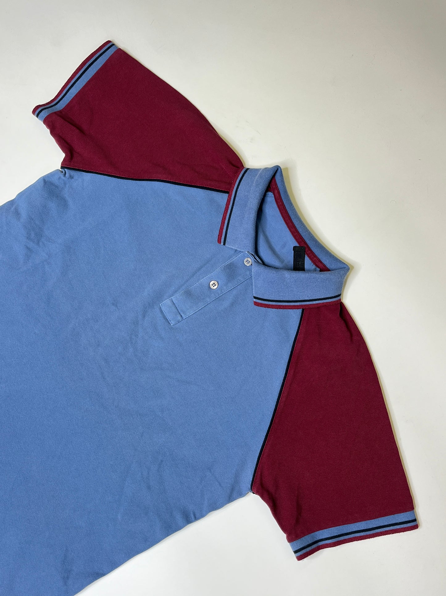 PRADA SHIRT BLUE/BORDEAUX (~L-XL)