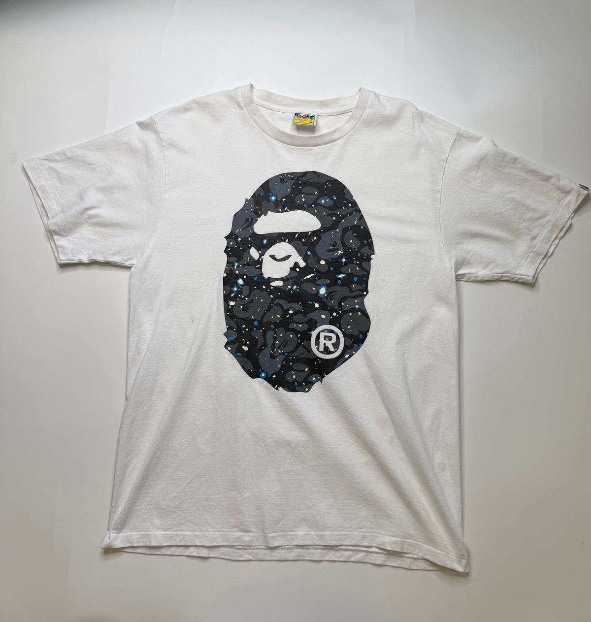 BAPE COLLEGE LOGO TEE – NIGHT SKY CAMO (L)