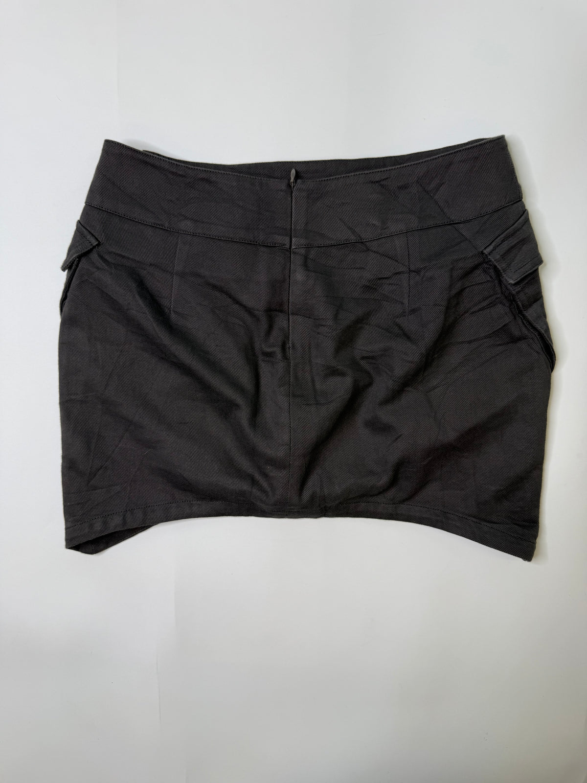 DIESEL VINTAGE CARGO MINI SKIRT WITH LOGO BUCKLE (M)
