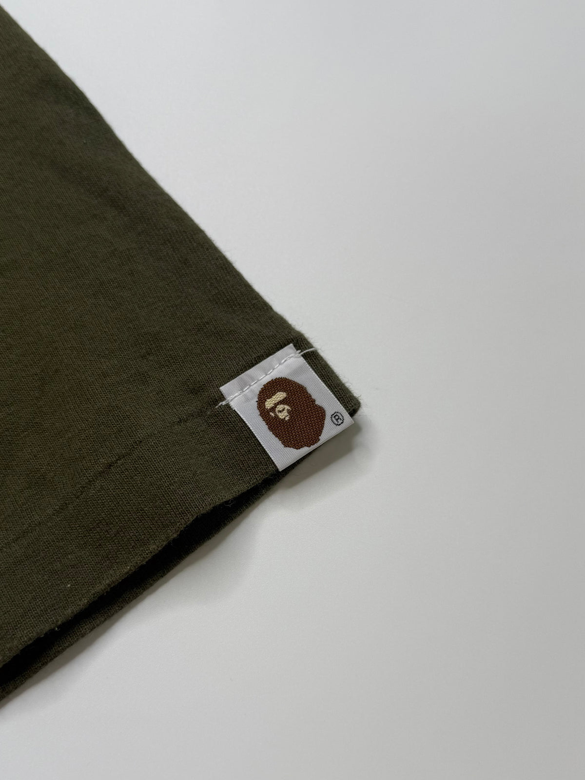 BAPE LADIES BABY MILO CIRCLE LOGO TEE – OLIVE (XS)