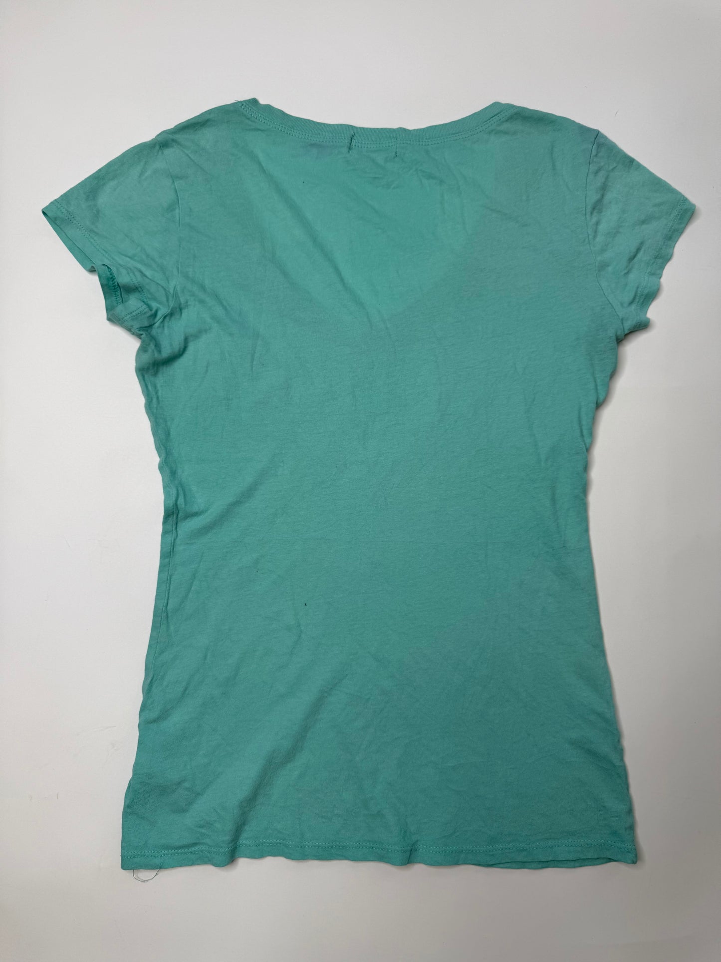 GUESS VINTAGE RHINESTONE LOGO TEE (XS)