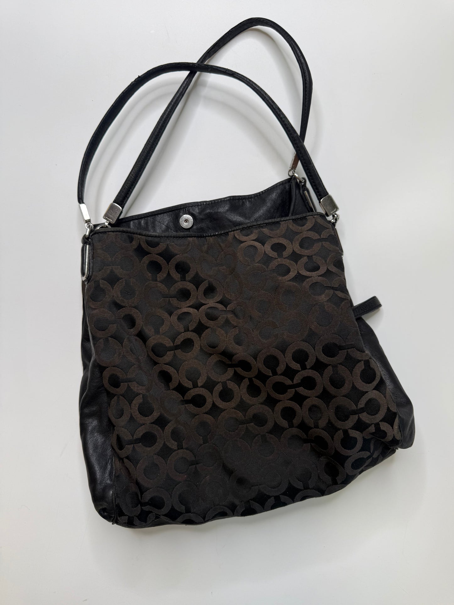 VINTAGE SIGNATURE PRINT SHOULDER BAG