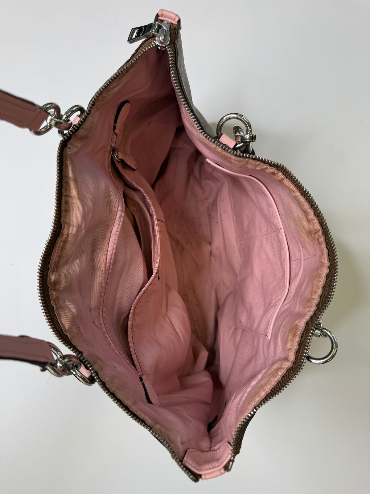 COACH SIGNATURE MONOGRAM TOTE BAG (TAN)