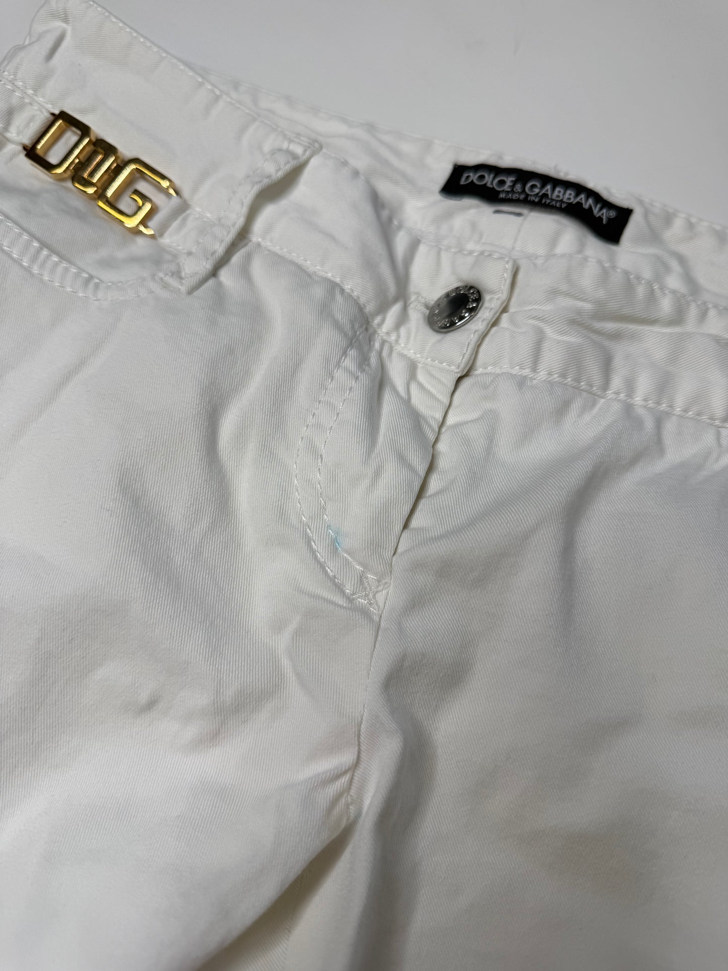 DOLCE & GABBANA D&G LOGO JEANS (WHITE)