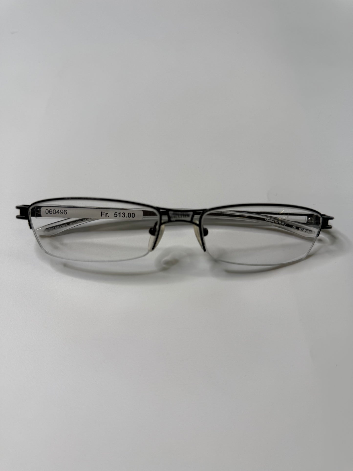 JEAN PAUL GAULTIER VINTAGE TITANIUM HALF-RIM OPTICAL FRAMES