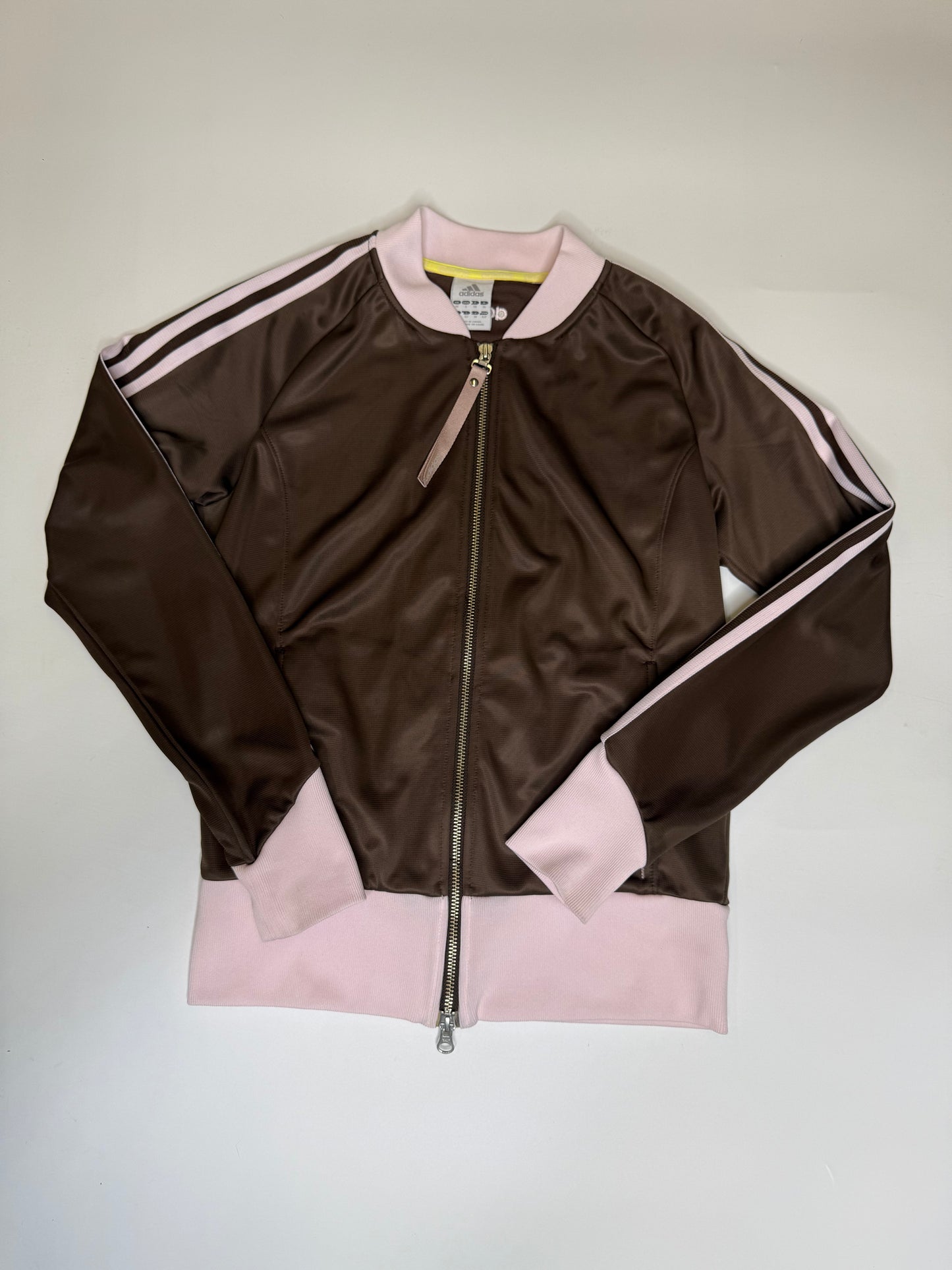 VINTAGE BROWN/PINK ADIDAS JACKET (S)