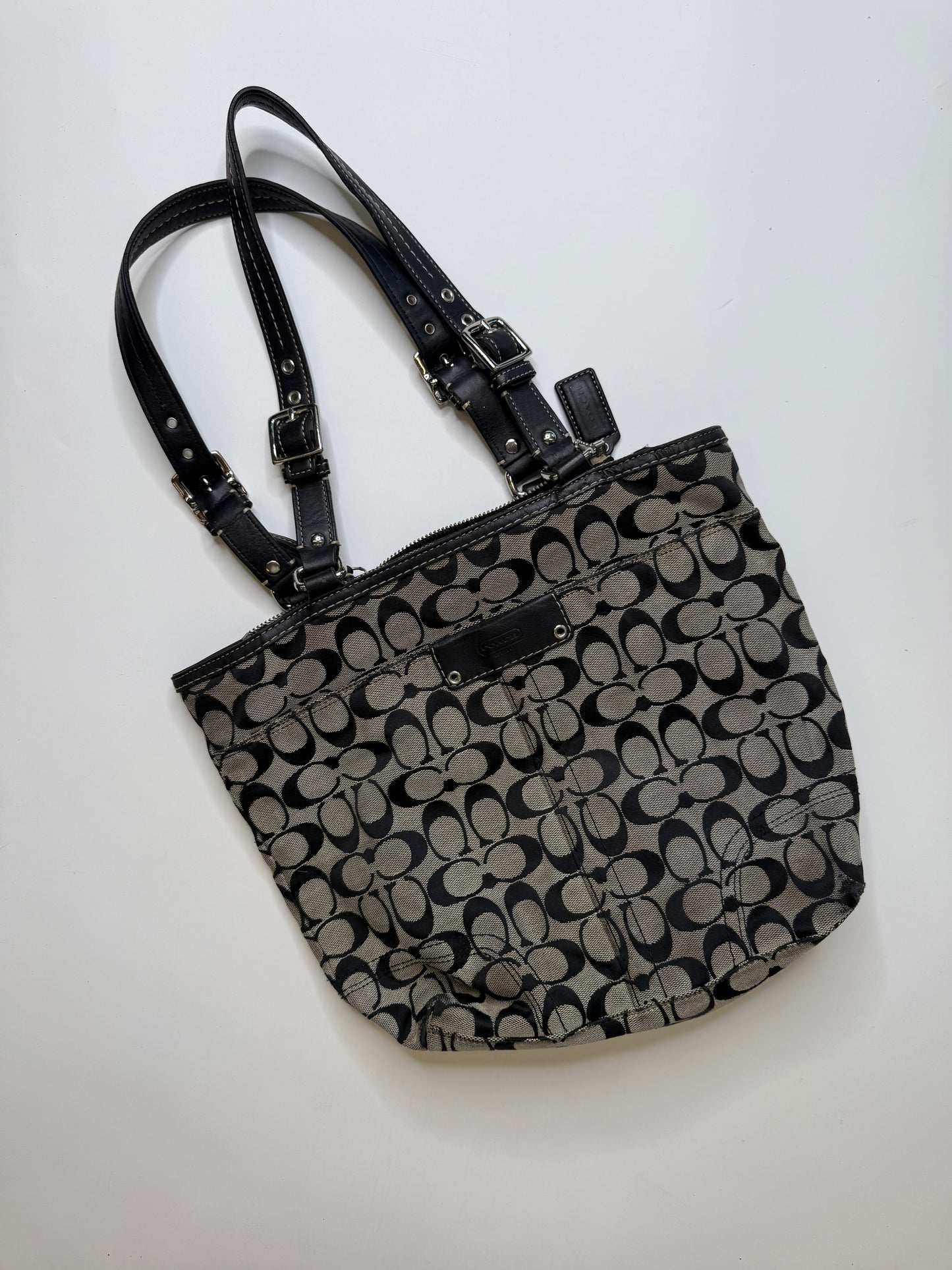 COACH SIGNATURE TOTE BAG – GREY