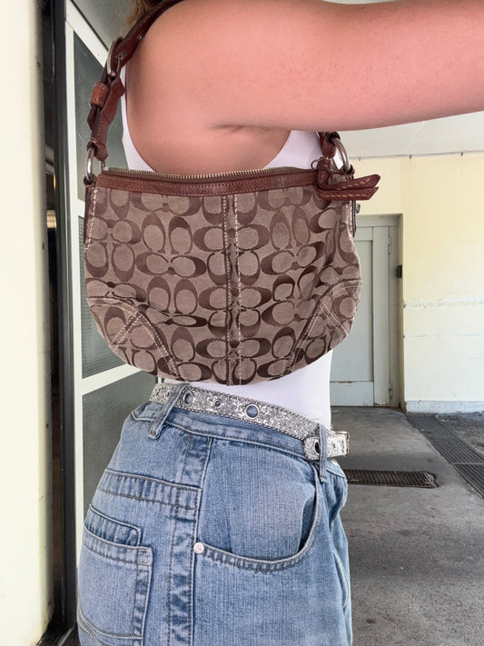 COACH VINTAGE SIGNATURE C TAN CROSSBODY BAG