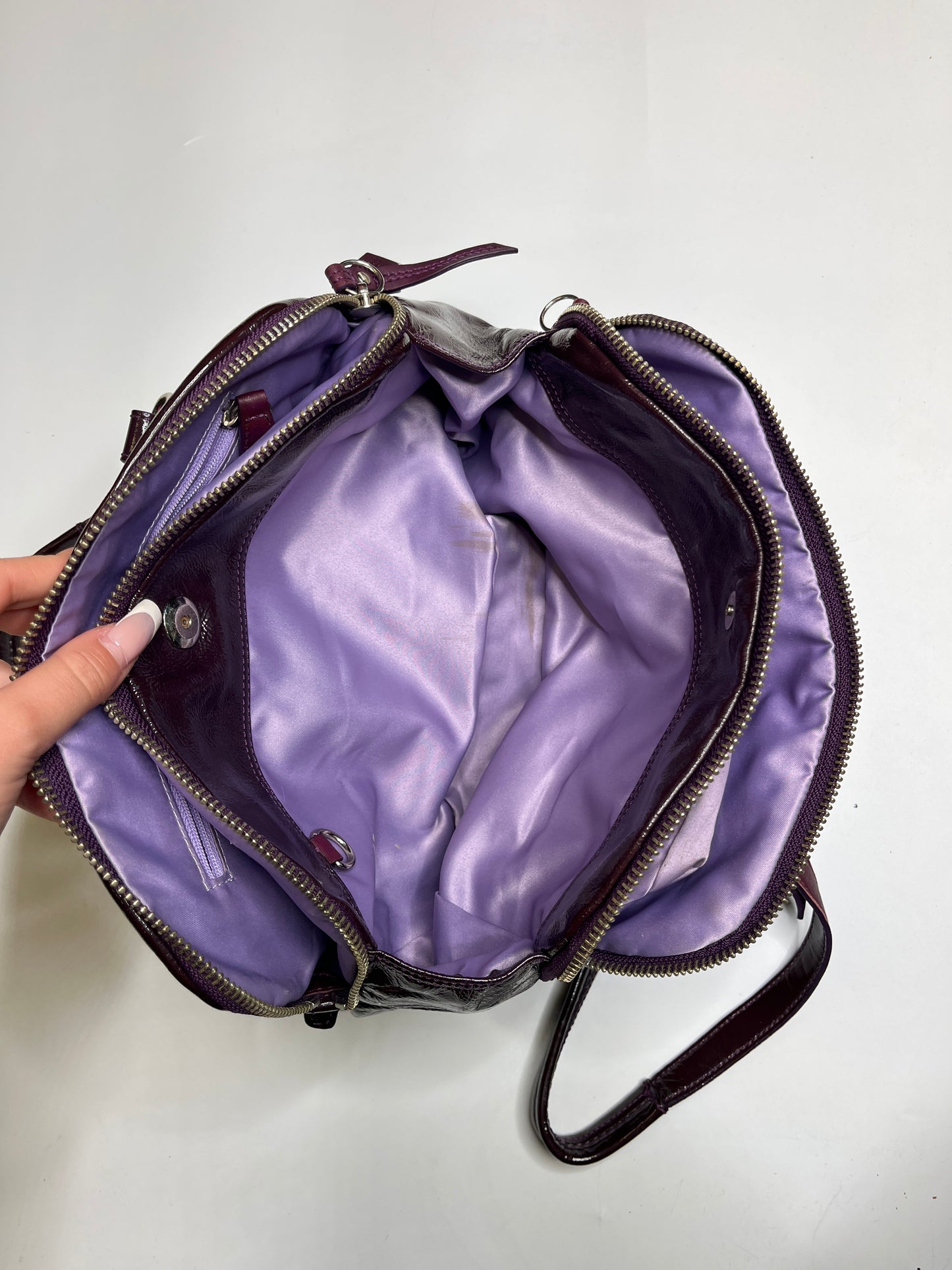 DARK PURPLE/BORDEAUX COACH PURSE