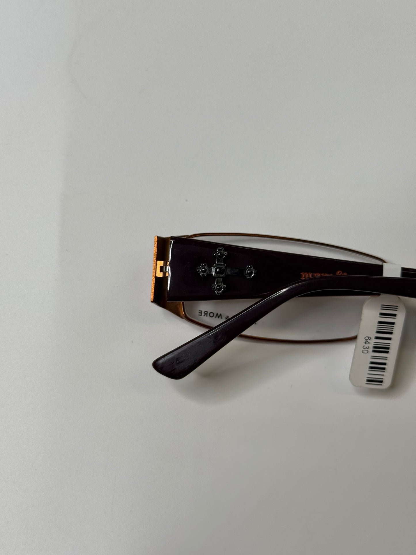 MORE & MORE VINTAGE BROWN RECTANGULAR OPTICAL FRAMES