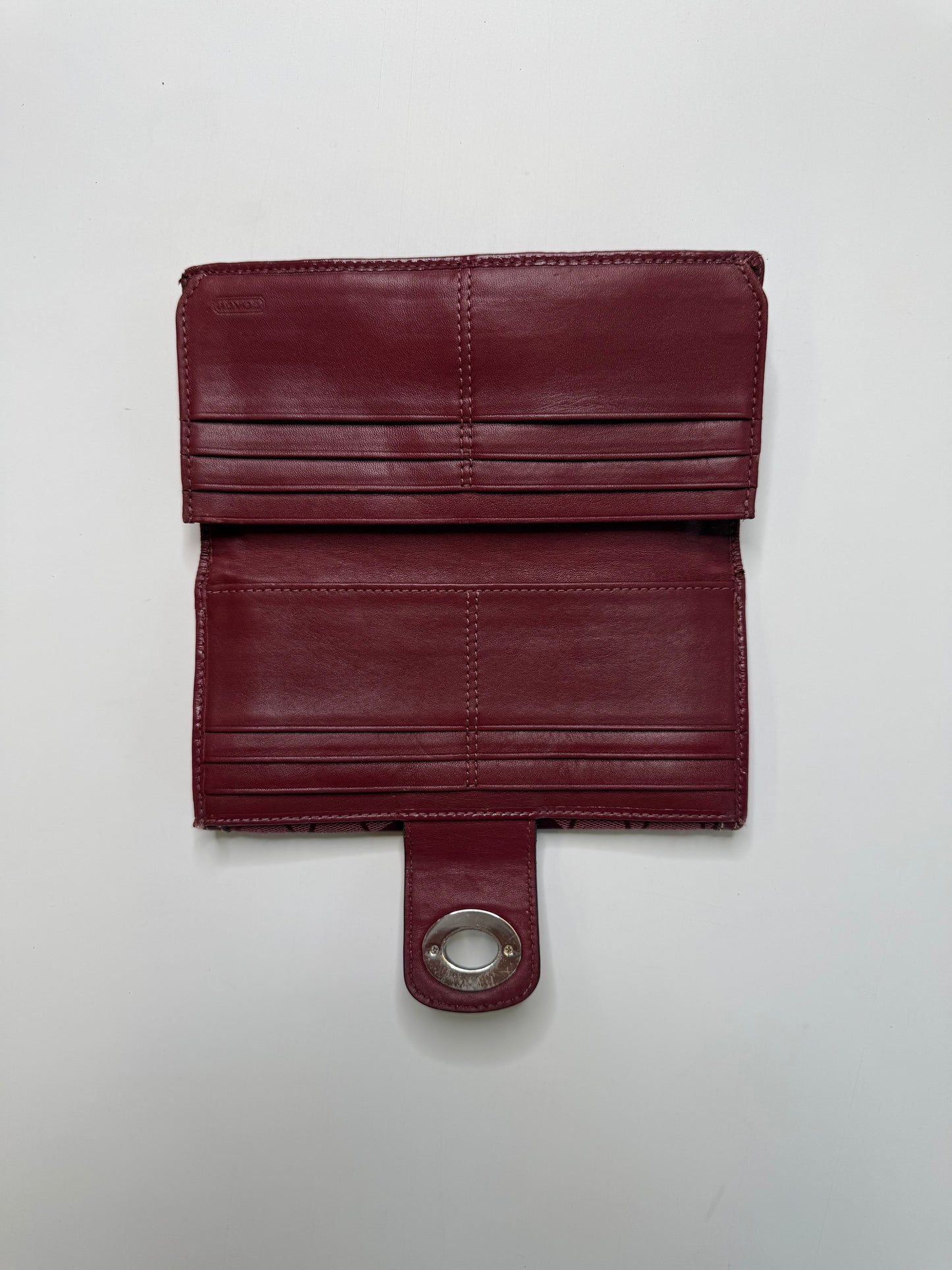 COACH VINTAGE SIGNATURE TURNLOCK LeATHER WALLET