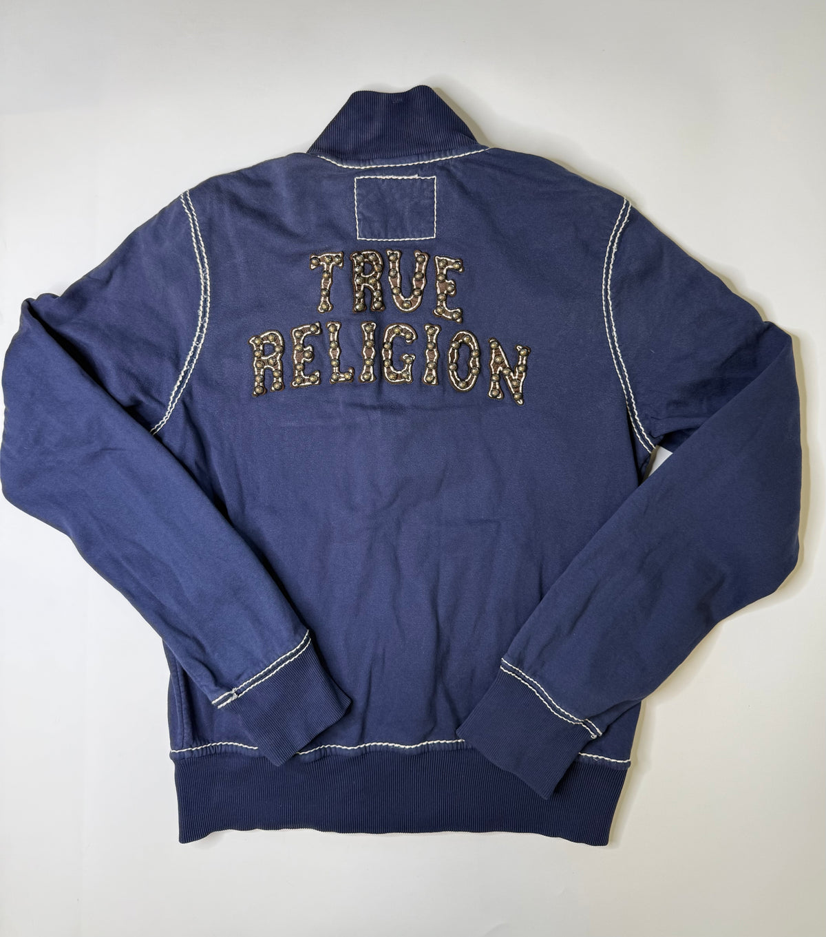 TRUE RELIGION HORSESHOE ZIP JACKET NAVY (L)