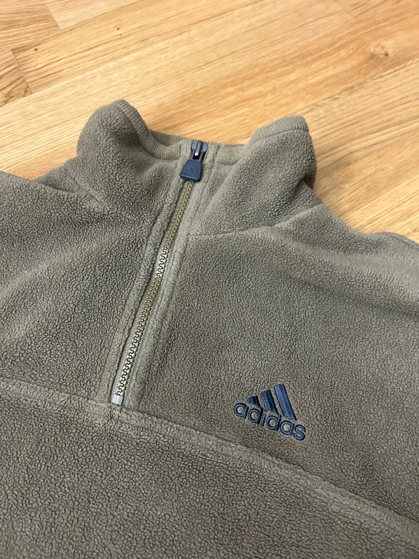 ADIDAS FLEECE KHAKI 1990s! (M)