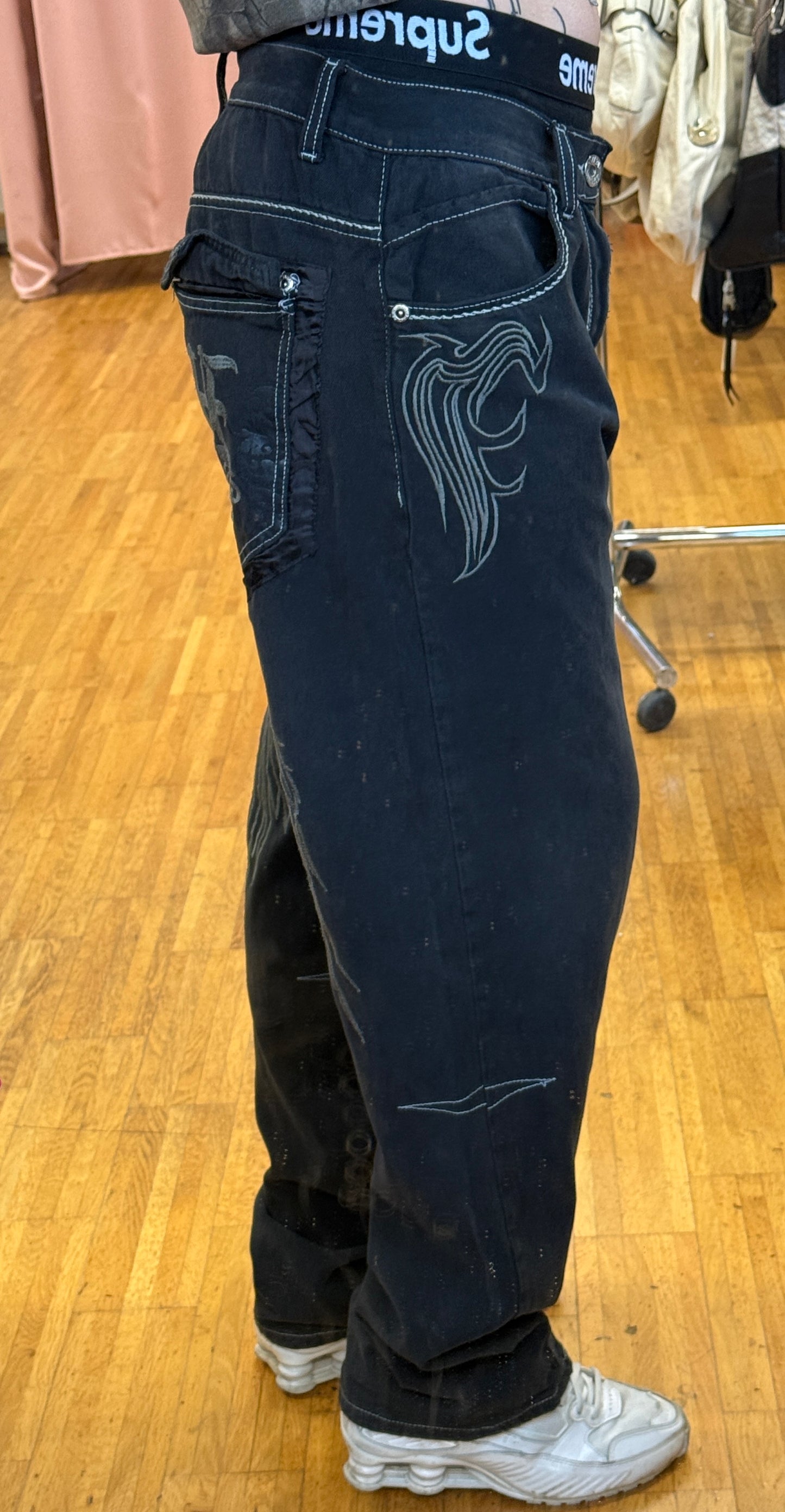 PLAY BIGG EMBOIDERY JEANS (w34, L)