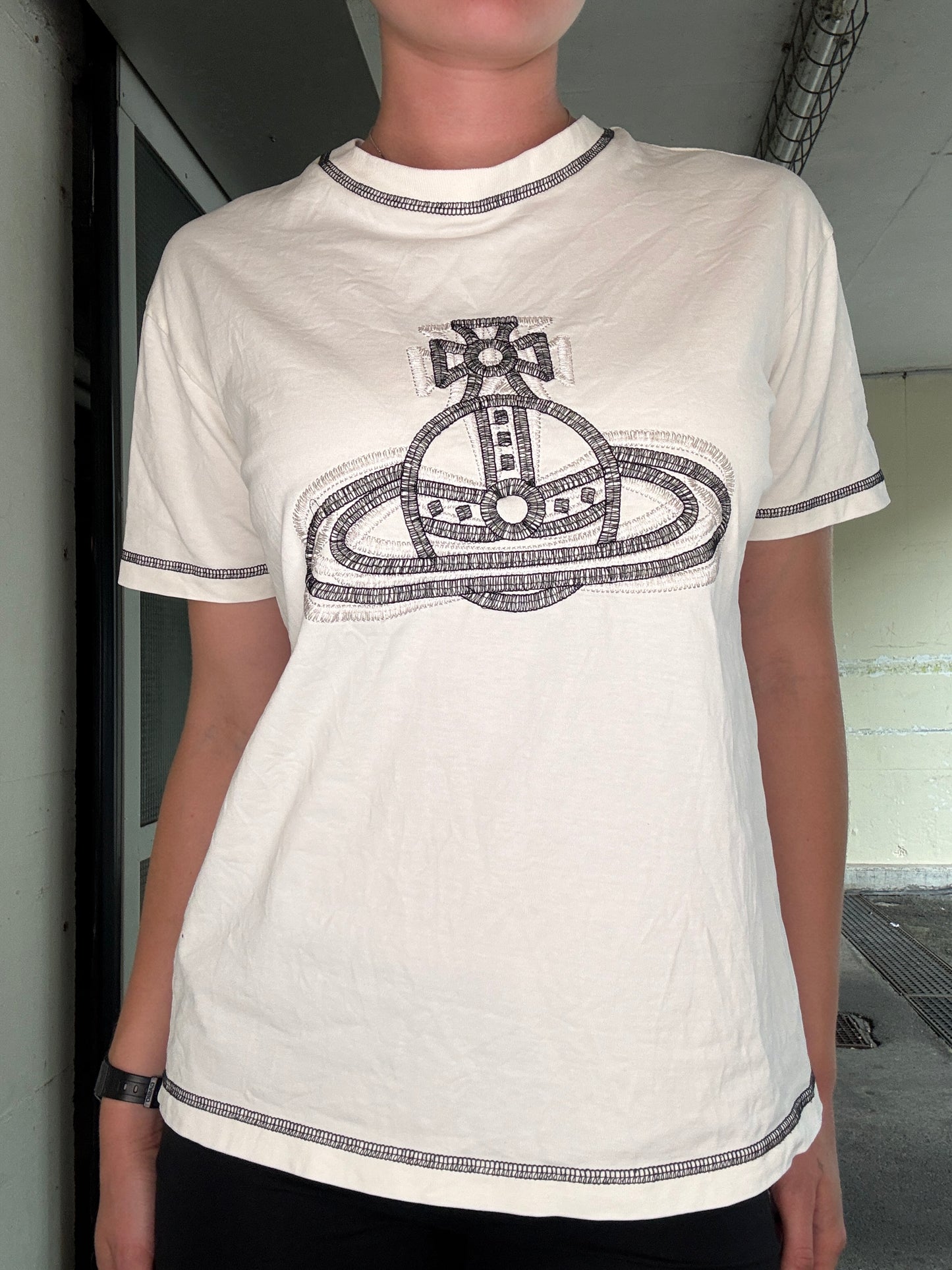 VIVIENNE WESTWOOD VINTAGE ORB EMBROIDERED T-SHIRT