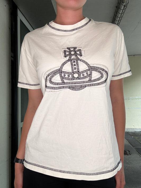 VIVIENNE WESTWOOD VINTAGE ORB EMBROIDERED T-SHIRT