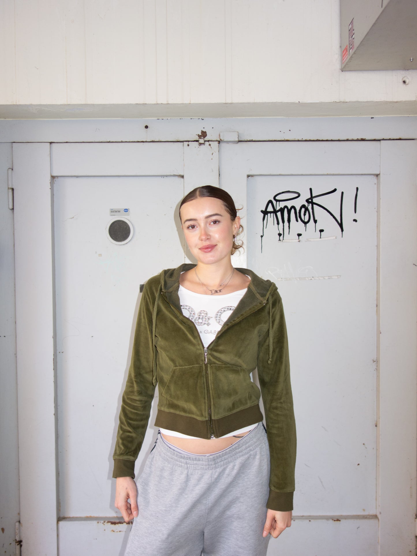 JUICY COUTURE ZIPPER GREEN 2000s (M)