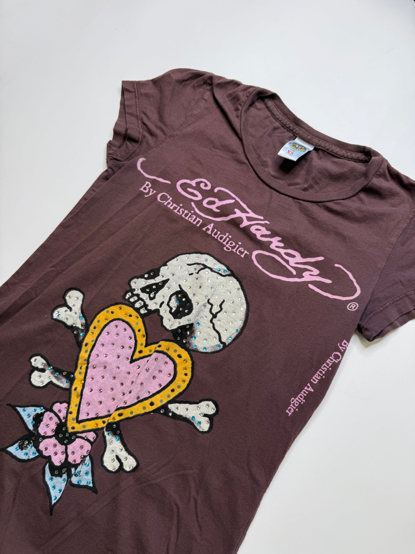 ED HARDY TEE – BROWN (XS)