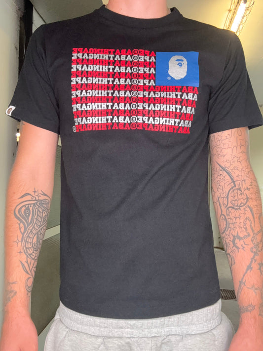 BAPE FLAG TEE – BLACK (M)