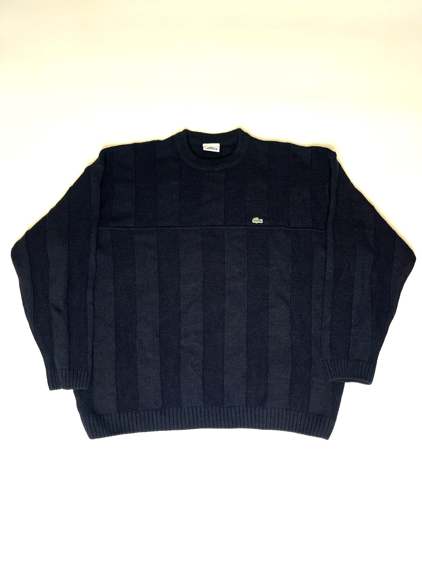VINTAGE WOOL LACOSTE KNIT SWEATER (~XL, 8)