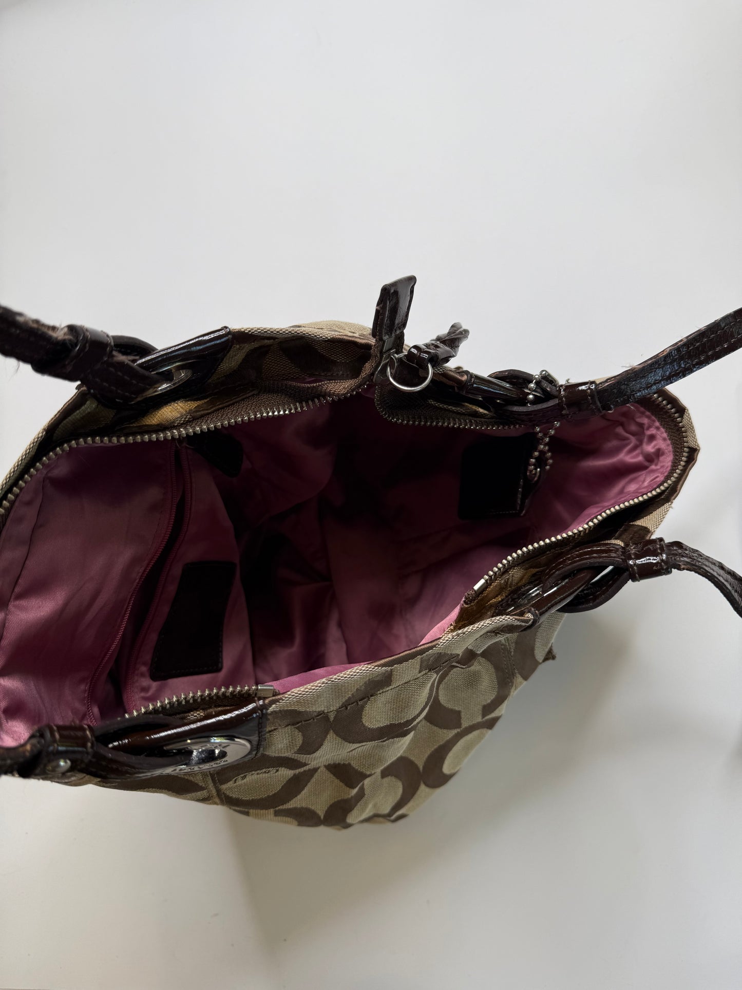 COACH VINTAGE OP ART SIGNATURE TOTE BAG