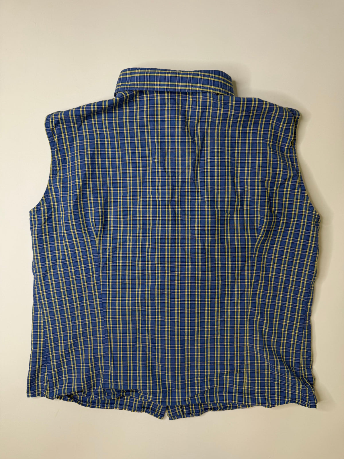 LACOSTE PLAID BUTTON-DOWN SHIRT BLUE (S/M)