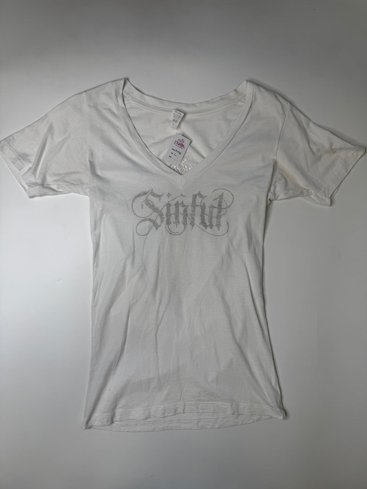 SINFUL GOTHIC LOGO TEE (WHITE) (L)