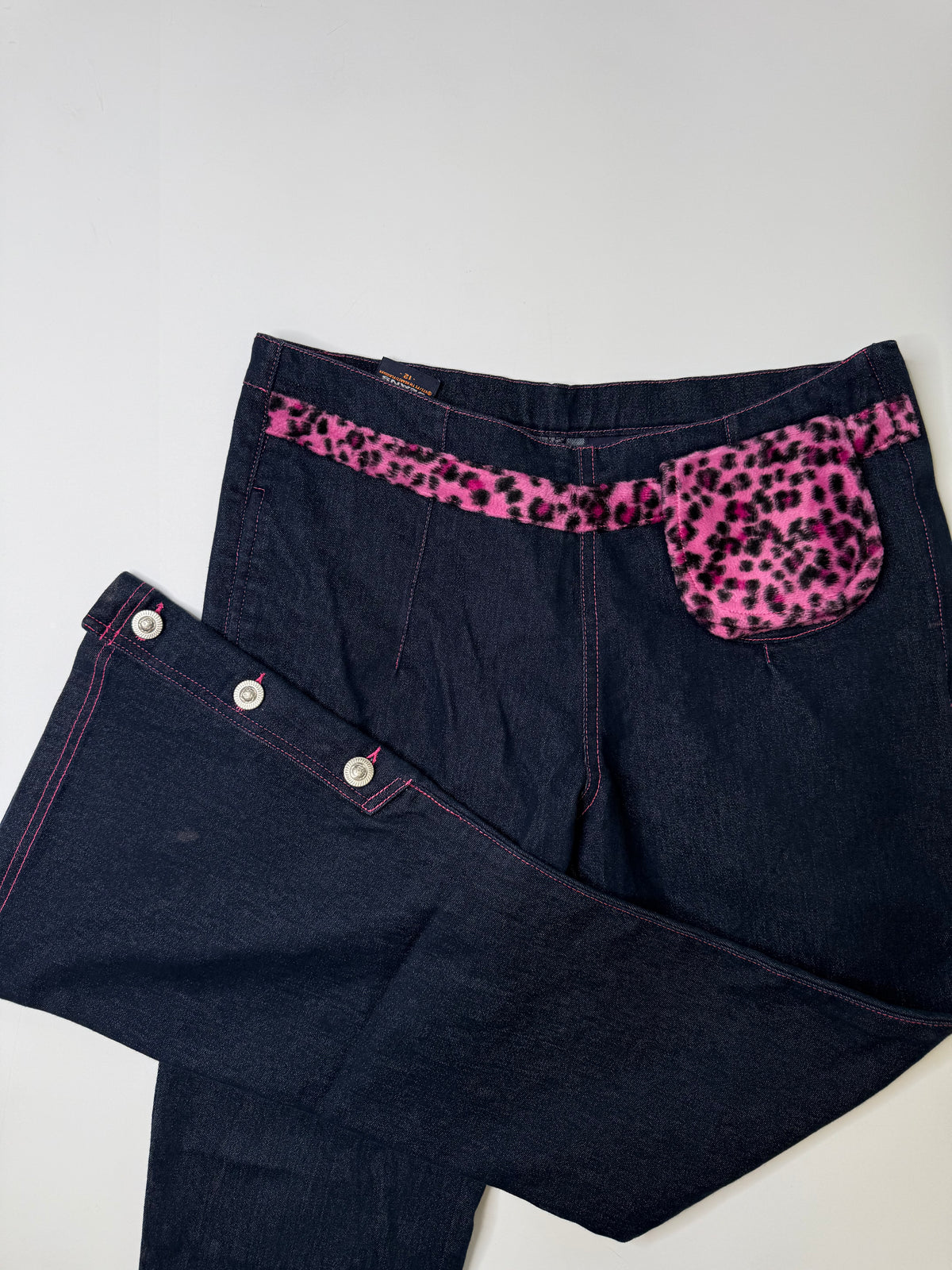 BETTY BOOP LEOPARD FUR TRIM JEANS DARK BLUE (12)