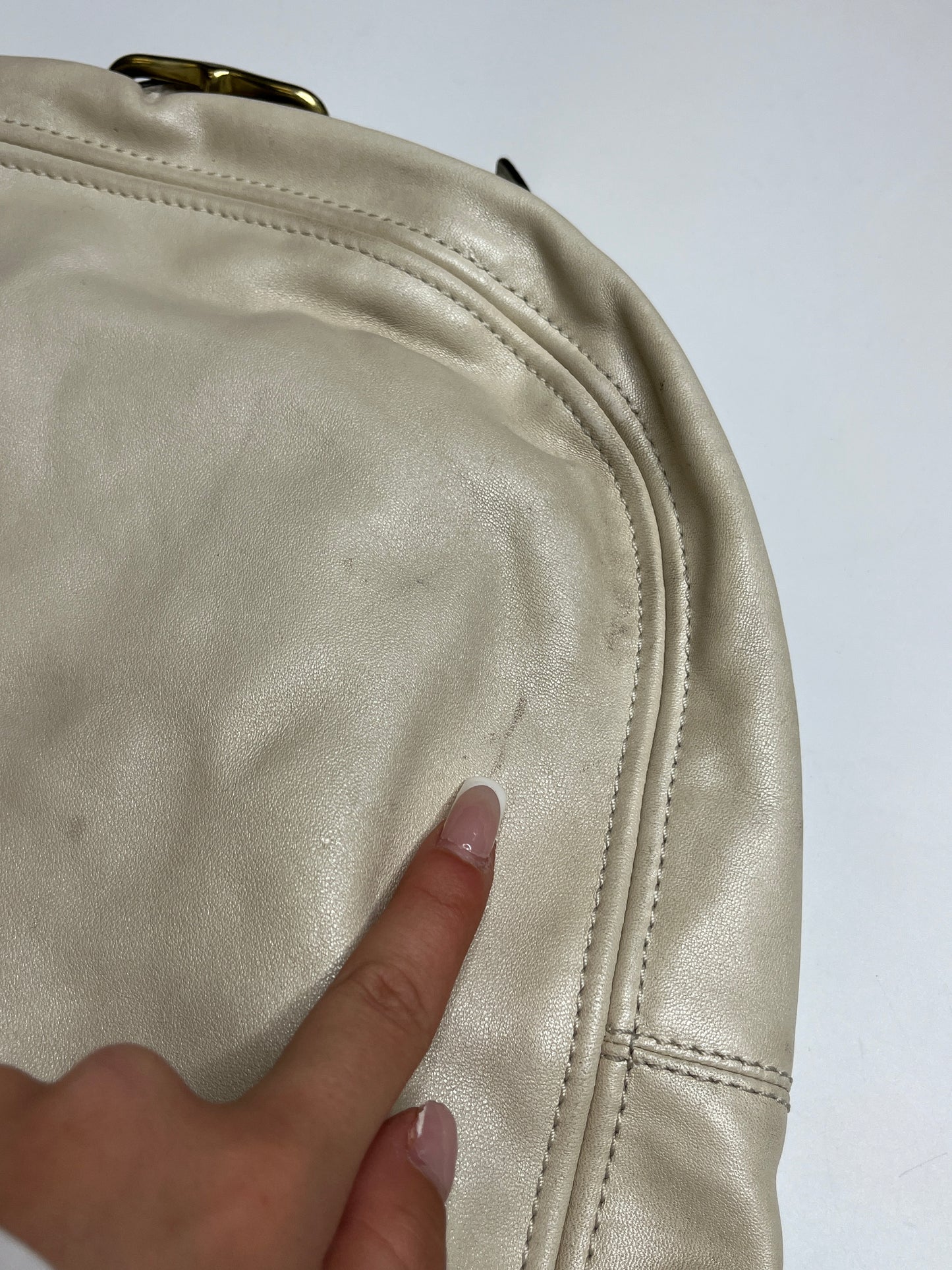 COACH PURSE WHITE LEATHER