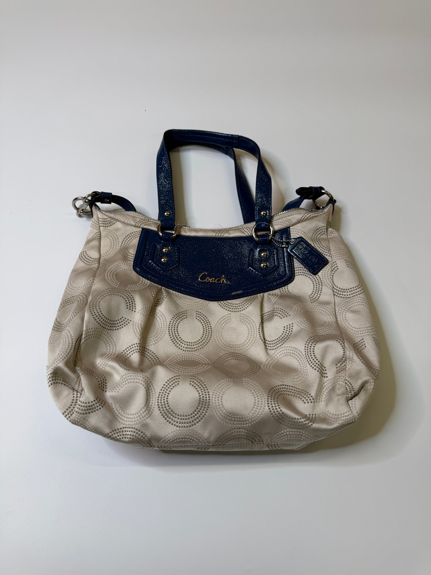 COACH MONOGRAM PURSE BLUE