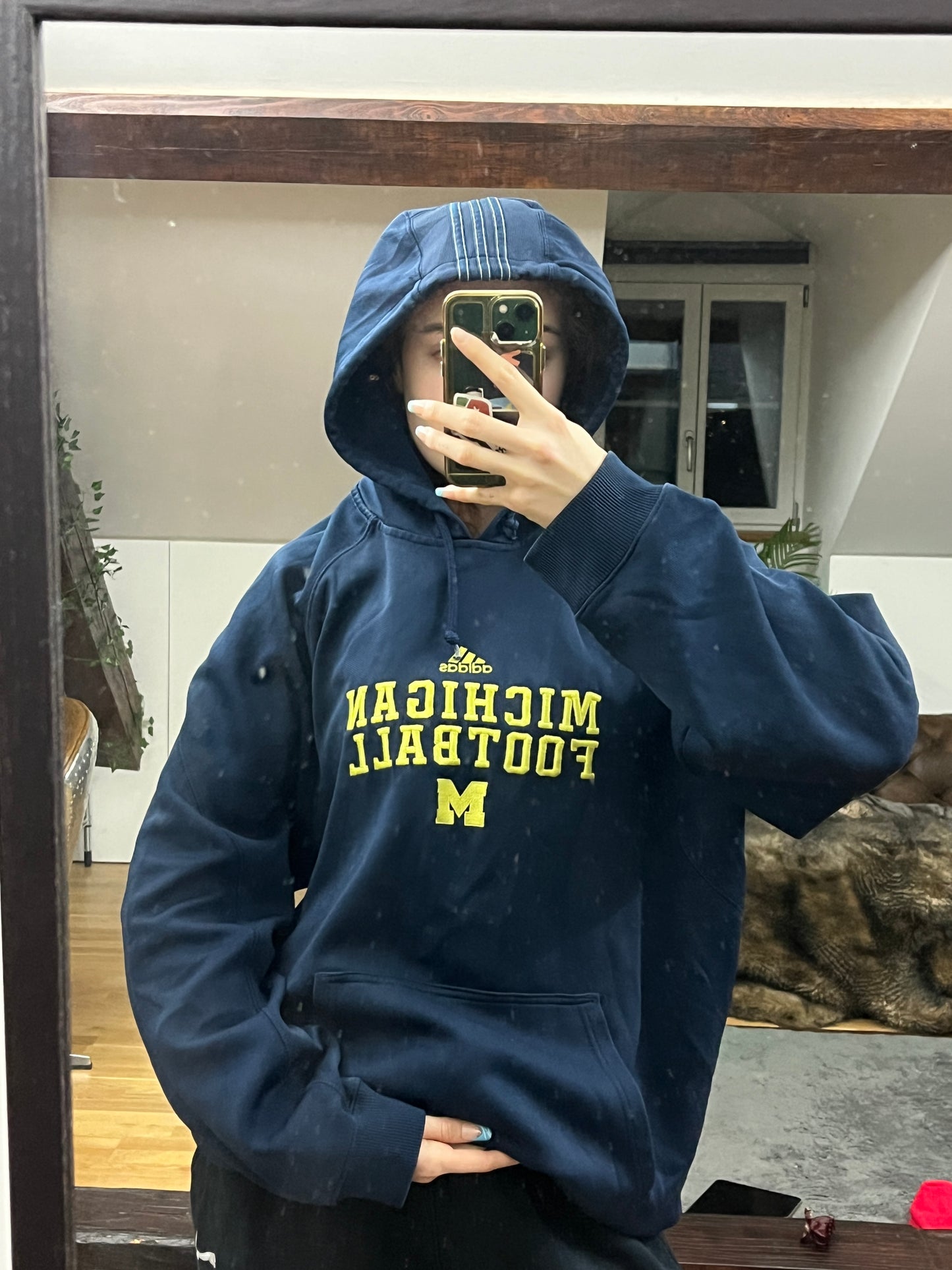 ADIDAS MICHIGAN HOODIE (XXL)