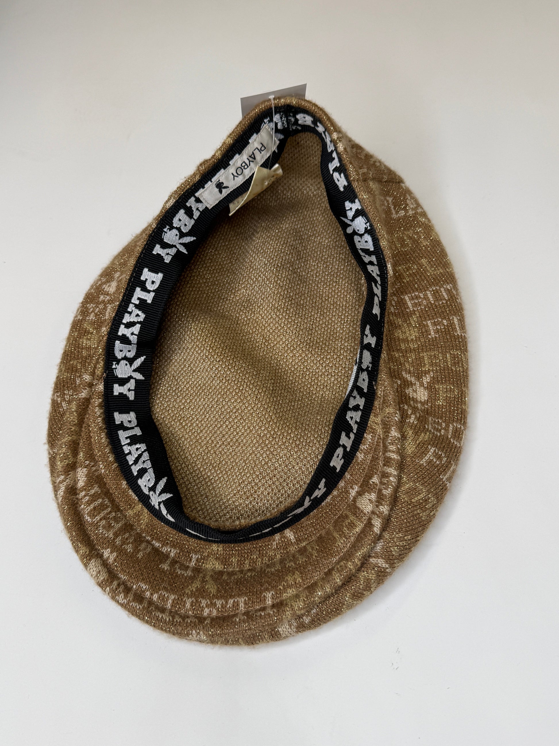 PLAYBOY GOLD GLITTER VINTAGE FLAT CAP