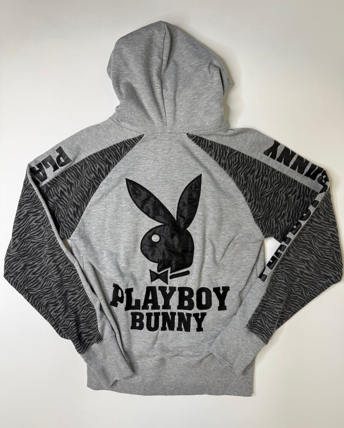 PLAYBOY BUNNY ZIP HOODIE (GREY)