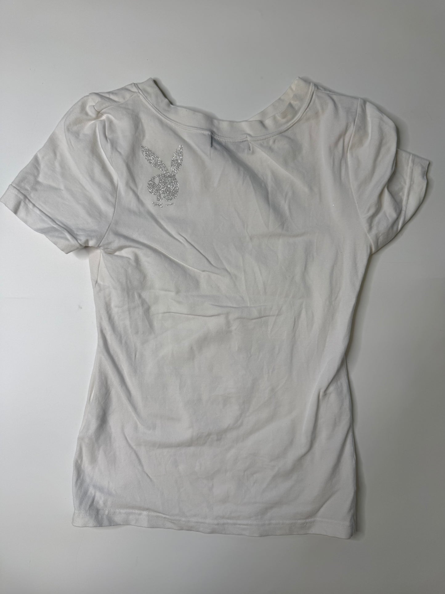 PLAYBOY VINTAGE GLITTER LOGO T-SHIRT