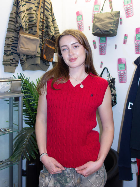 POLO RALPH LAUREN KNIT VEST (~M-L)