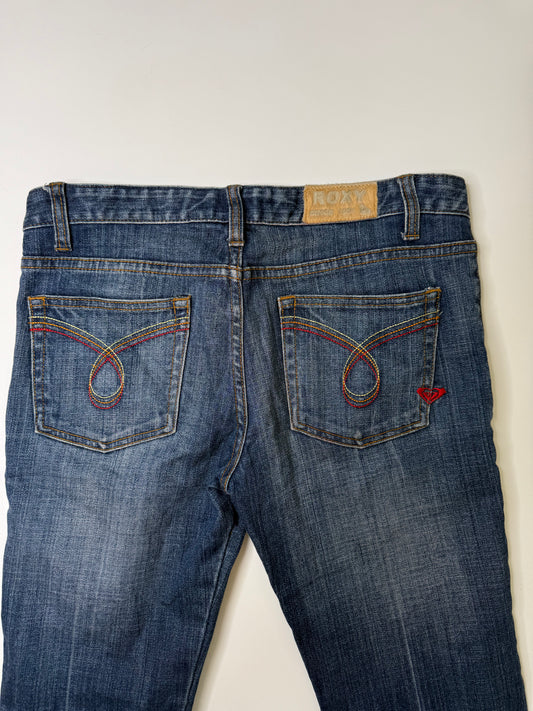 VINTAGE ROXY JEAN STRAIGHT LEG/BOOTCUT MEDIUM BLUE (31)