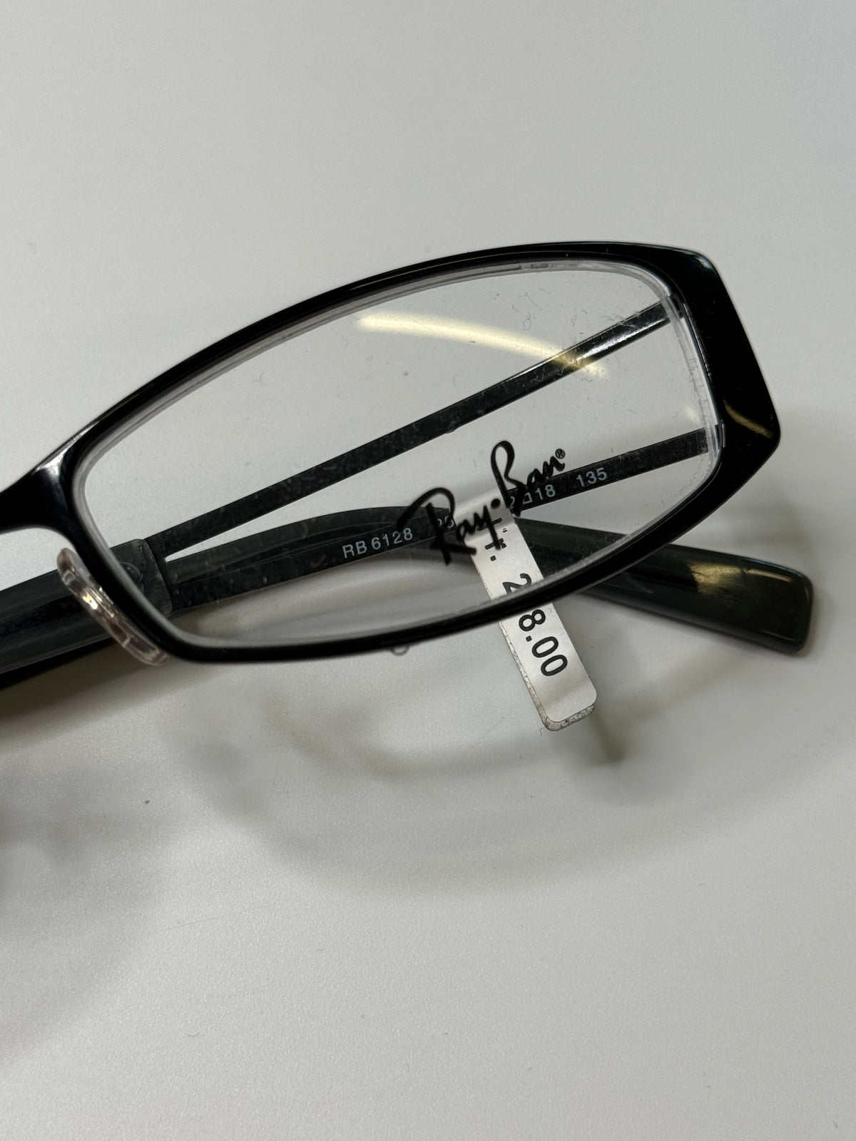 RAY-BAN VINTAGE BLACK RECTANGULAR EYEGLASSES