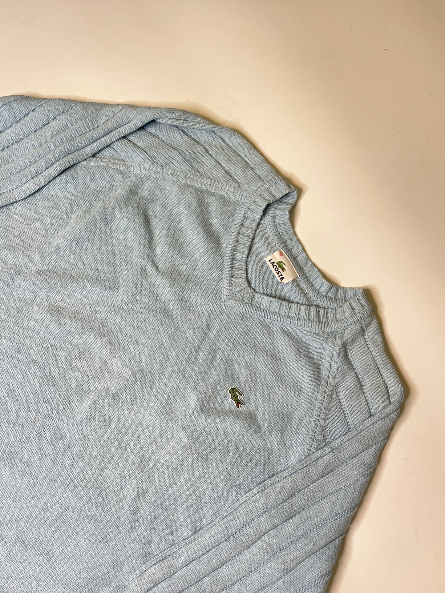 BABYBLUE LACOSTE KNIT SWEATER (~M)