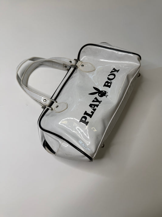 PLAYBOY VINTAGE PATENT BOWLER BAG