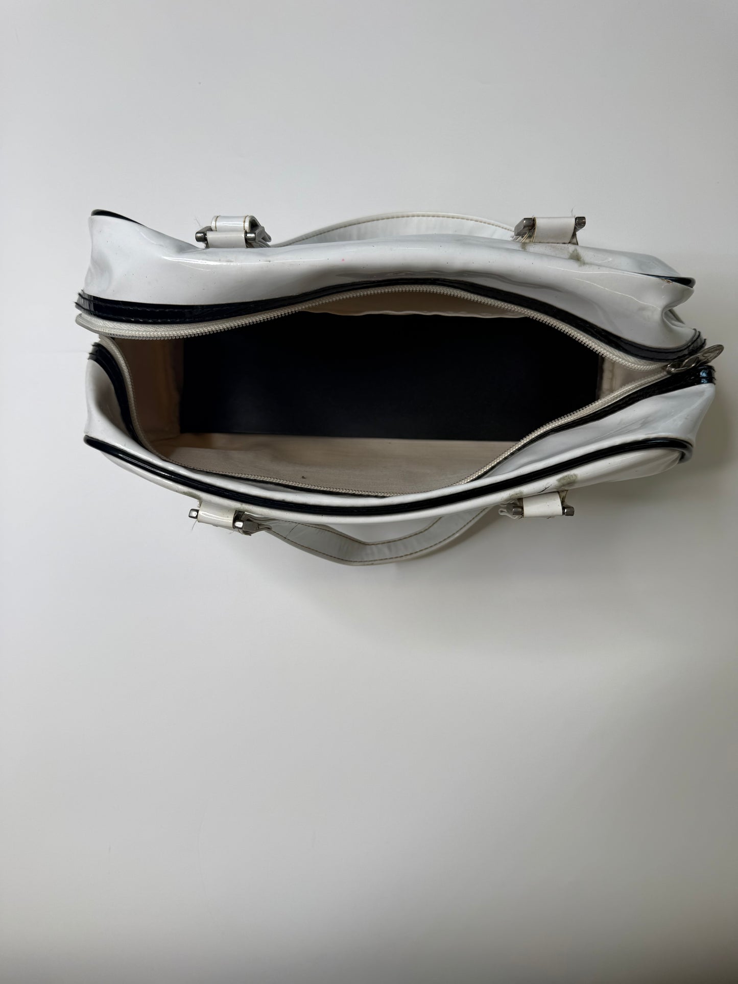 PLAYBOY VINTAGE PATENT BOWLER BAG