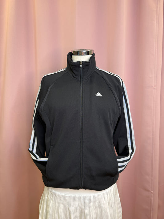 ADIDAS ZIPPER 2000s BLACK/BLUE (M)