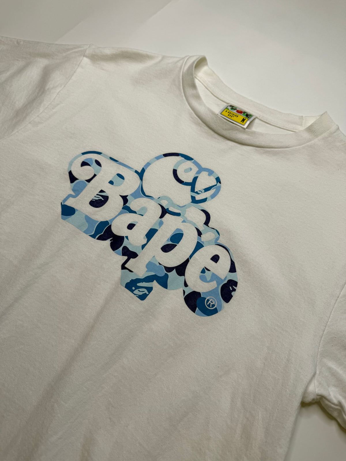 BAPE CAMO WORDMARK TEE – BLUE (M)