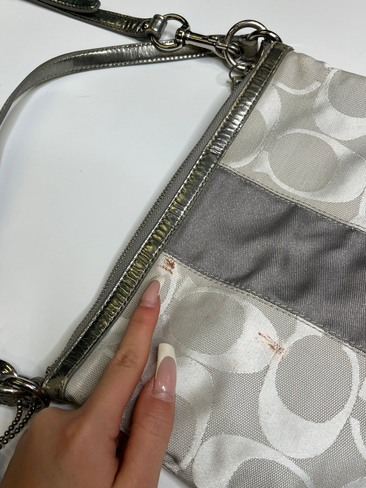 SILVER COACH MONOGRAM PURSE