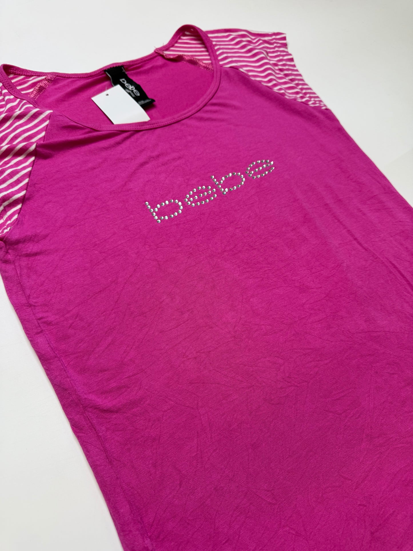 VINTAGE BEBE TOP IN PINK (M)