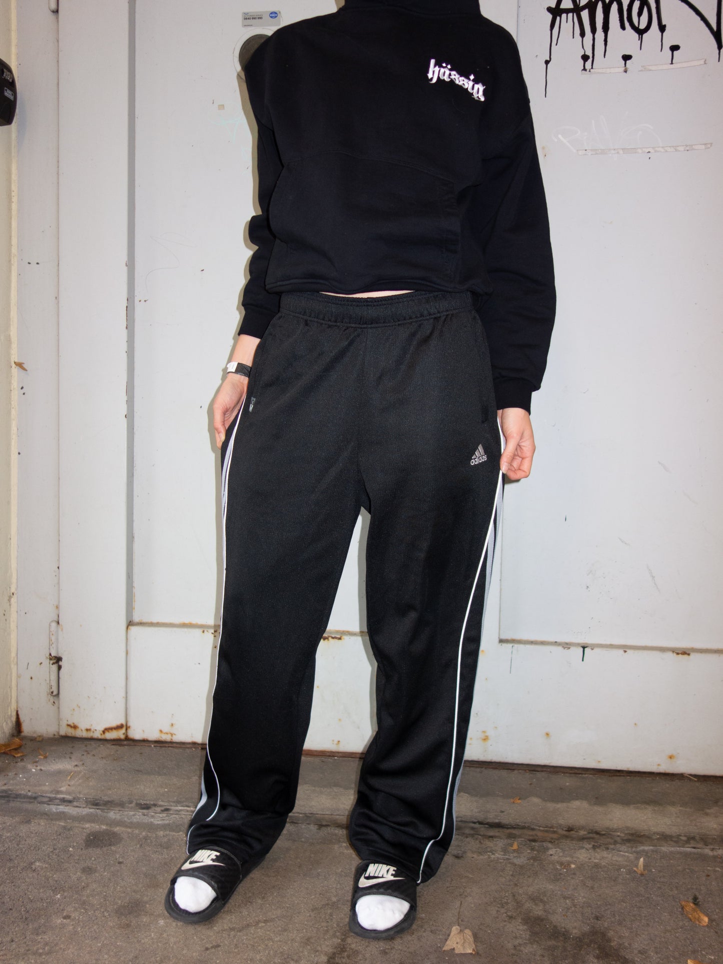 ADIDAS TRACK PANTS 2000s (L)