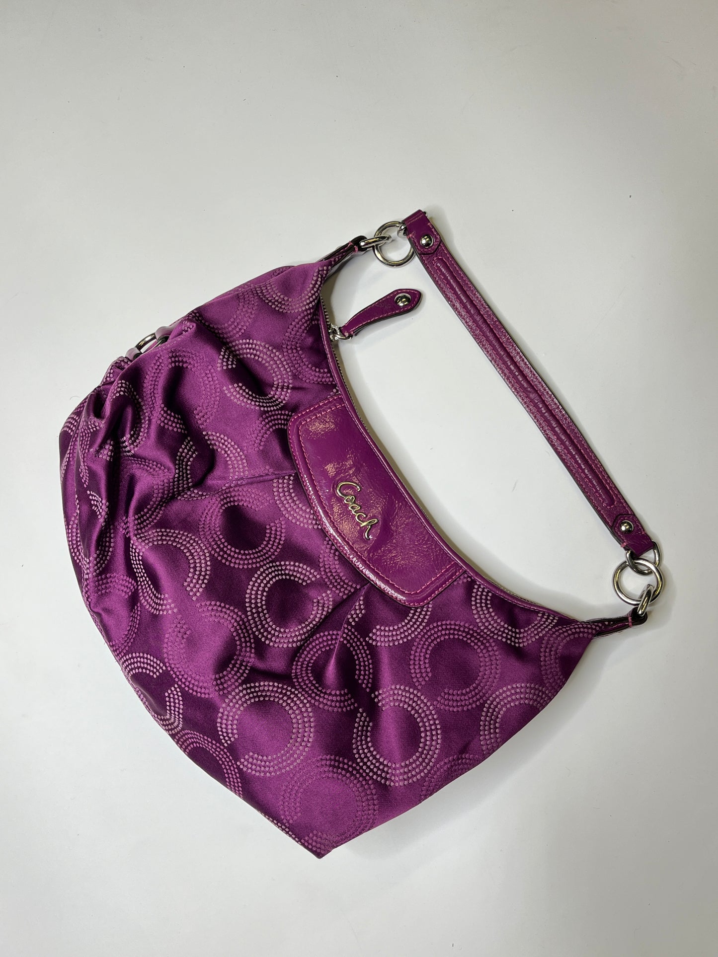 PURPLE COACH PURSE