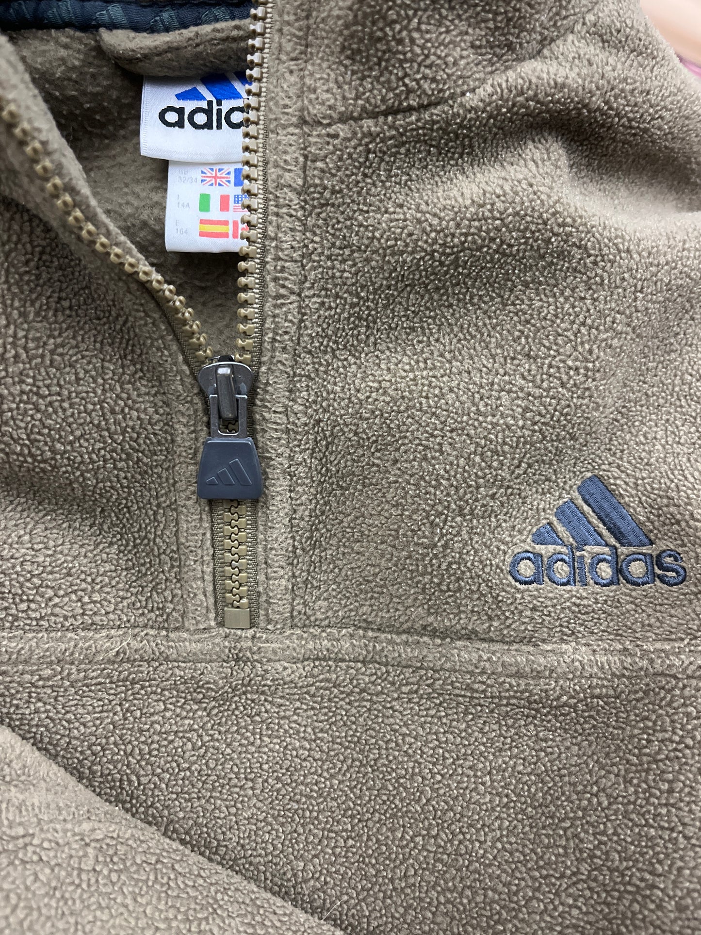 ADIDAS FLEECE KHAKI 1990s! (M)